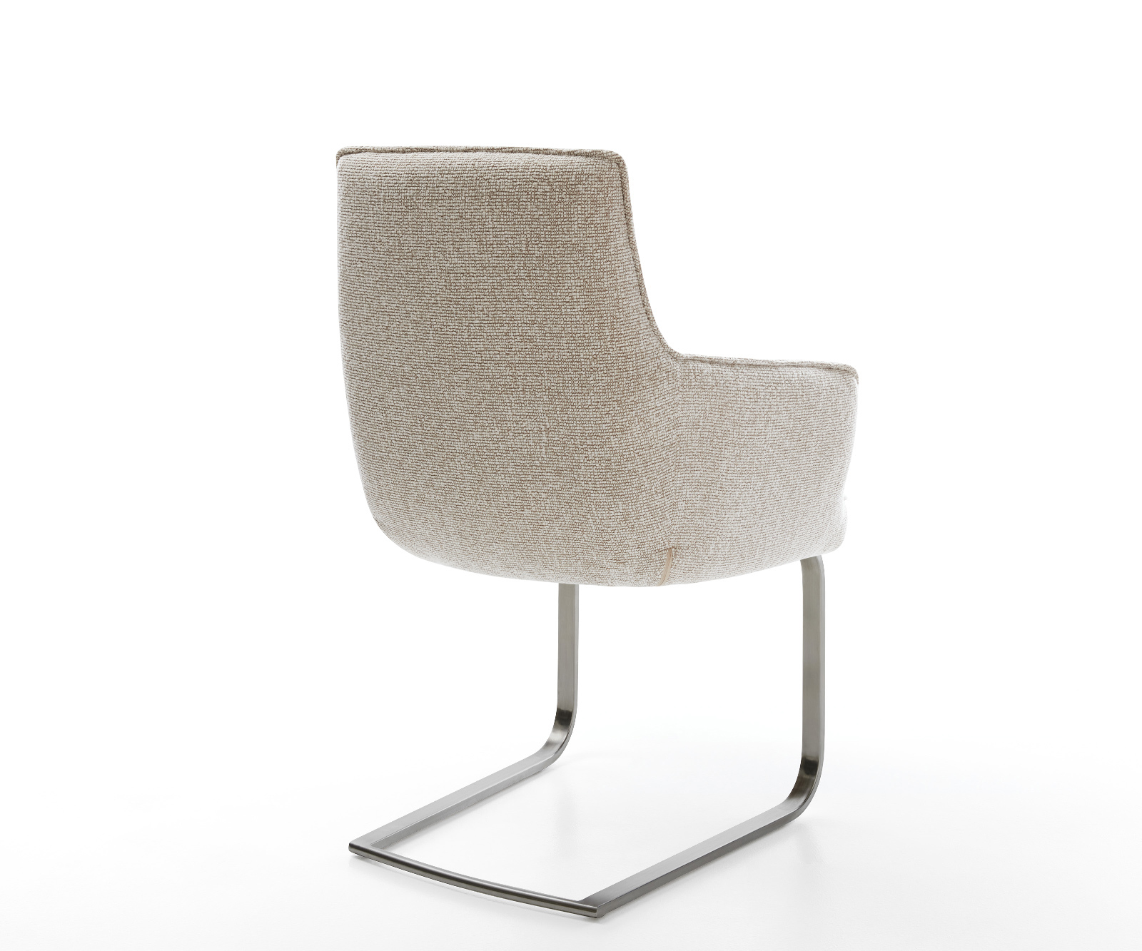 Jídelní židle Heira-Flex s područkami tkanina Měkký béžová jídelní židle plochá grafit taštičkové pružiny - Obrázek 5