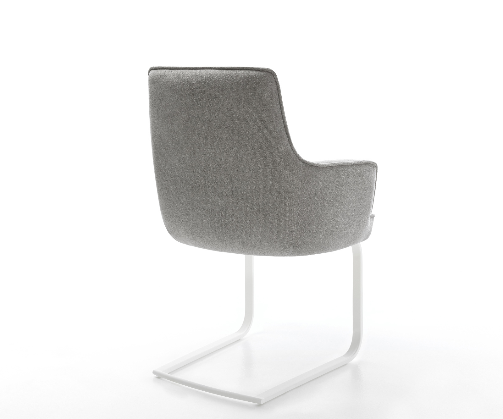 Jídelní židle Heira-Flex s područkami strukturovaná látka Měkký šedá jídelní židle plochá bílá taštičkové pružiny - Obrázek 5