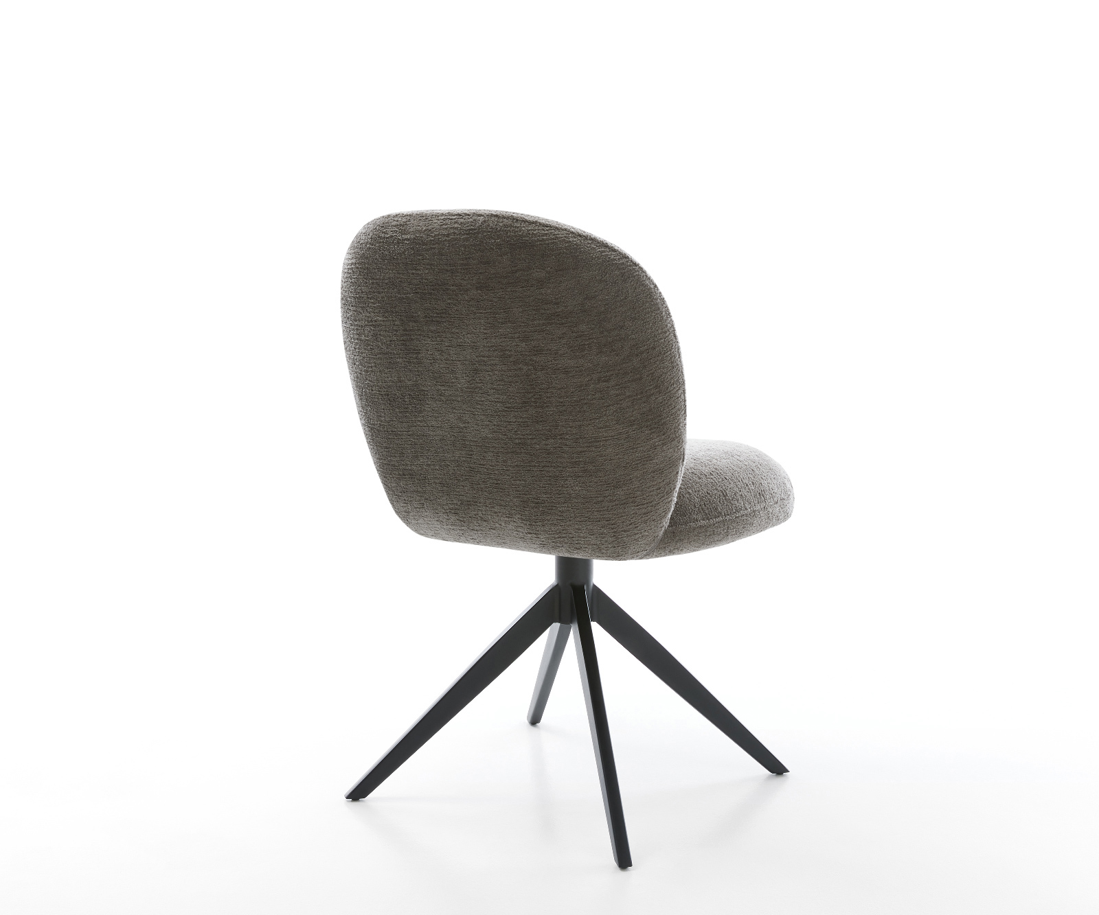 Jídelní židle Nube-Flex bouclé měkký tmavě béžová křížová podnož široká černá 360° otočný houpací funkce taštičkové pružiny - Obrázek 5