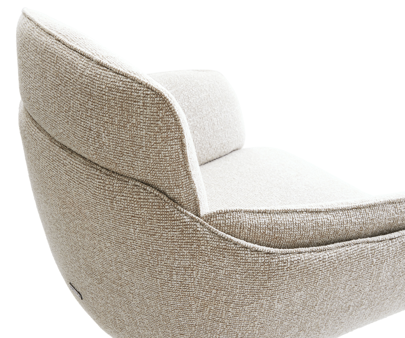 Jídelní židle Luan-Flex s područkami látka Měkký béžová křížová podnož zúžená černá - Obrázek 4