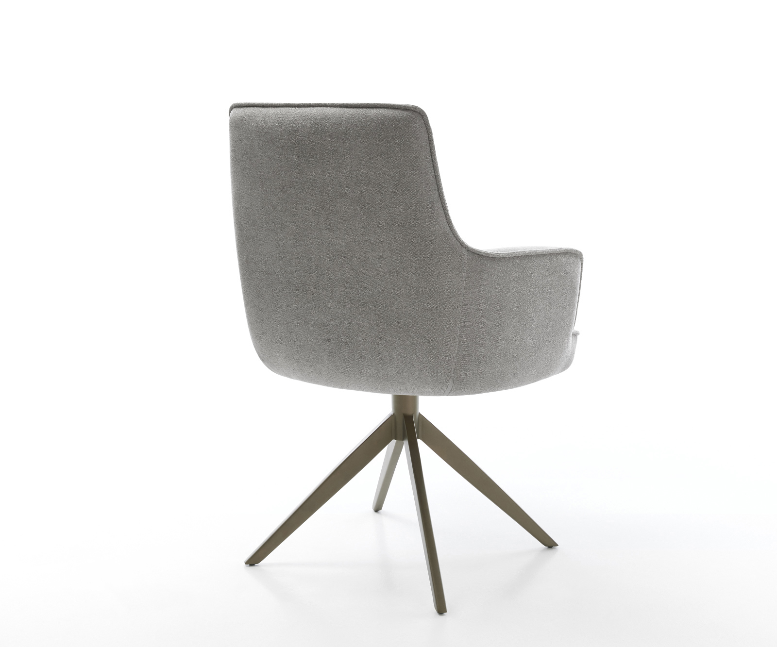 Jídelní židle Heira-Flex s područkami potahová látka Měkký šedá křížová podnož široká Titanová barva 360° otočný houpací funkce taštičkové pružiny - Obrázek 5