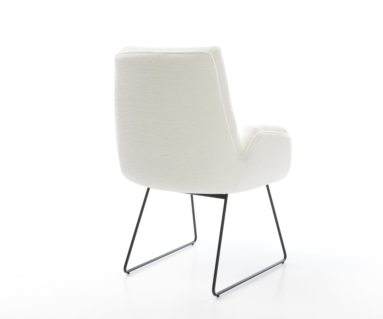 Jídelní židle Clea-Flex bouclé měkký béžová tenká podnož černá - Obrázek 5