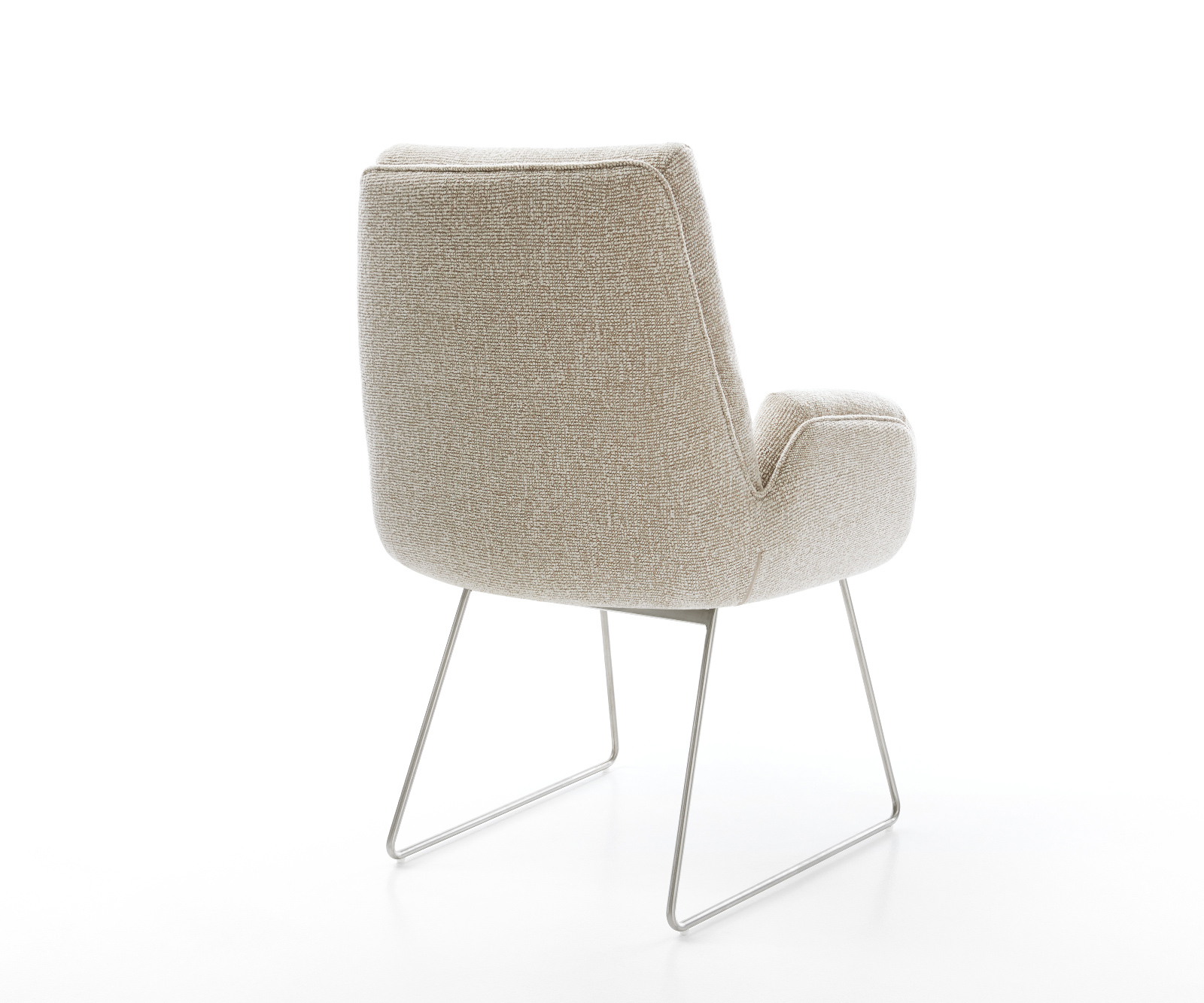 Jídelní židle Clea-Flex látka Měkký béžová tenká podnož nerezová ocel - Obrázek 5