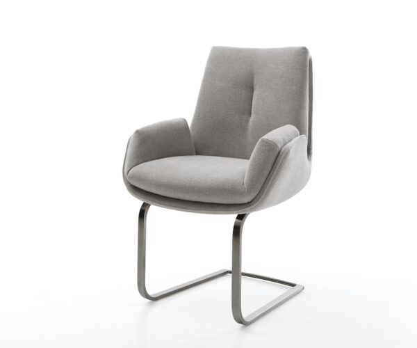 Jídelní židle Clea-Flex látka Měkký šedá jídelní židle plochý grafit