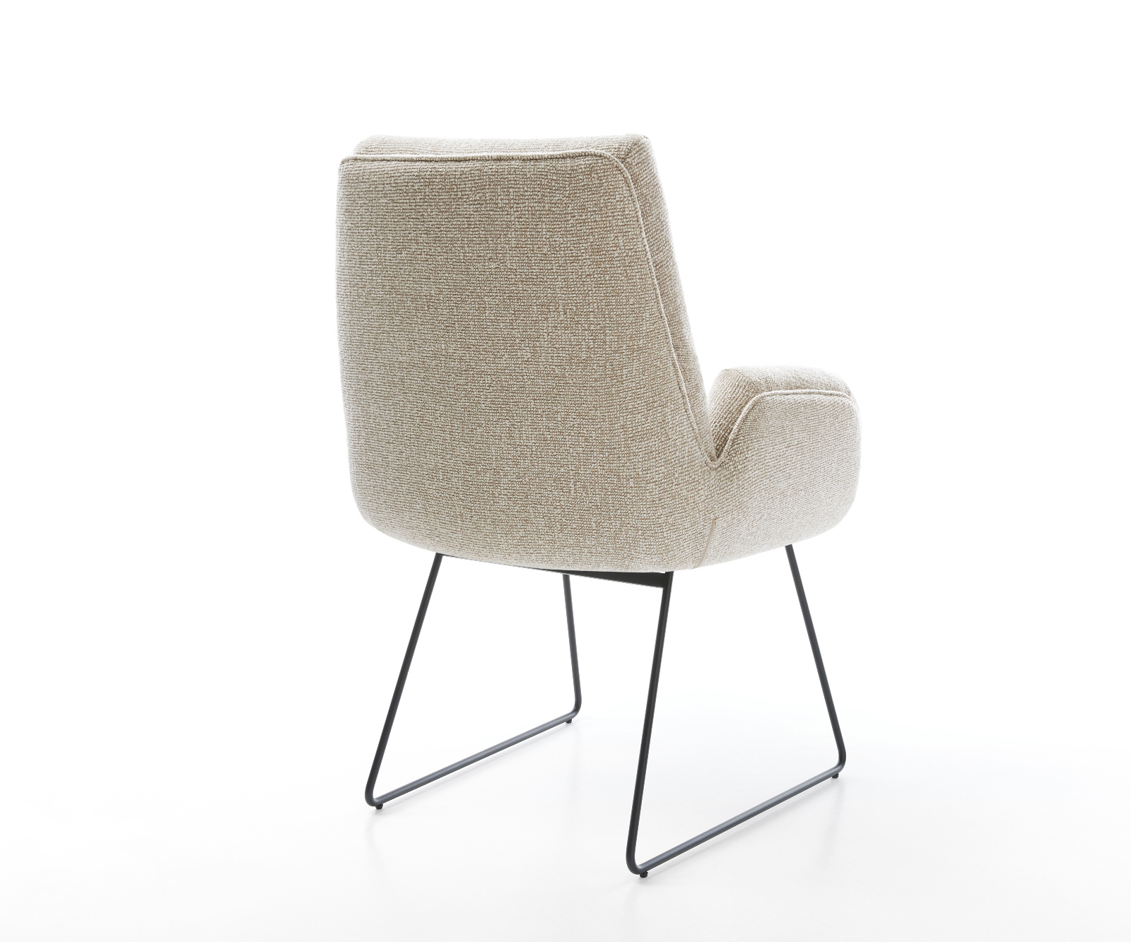 Jídelní židle Clea-Flex látka Měkký béžová tenká podnož černá - Obrázek 5