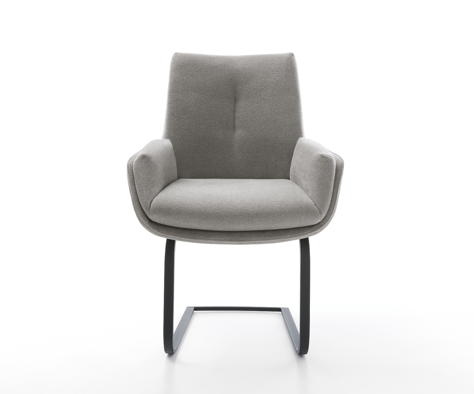 Jídelní židle Clea-Flex tkanina Měkký šedá jídelní židle plochá černá - Obrázek 2