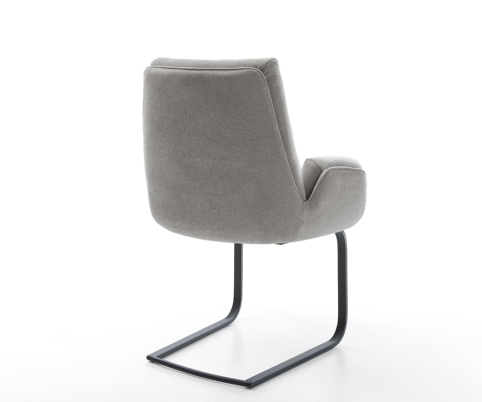 Jídelní židle Clea-Flex tkanina Měkký šedá jídelní židle plochá černá - Obrázek 5