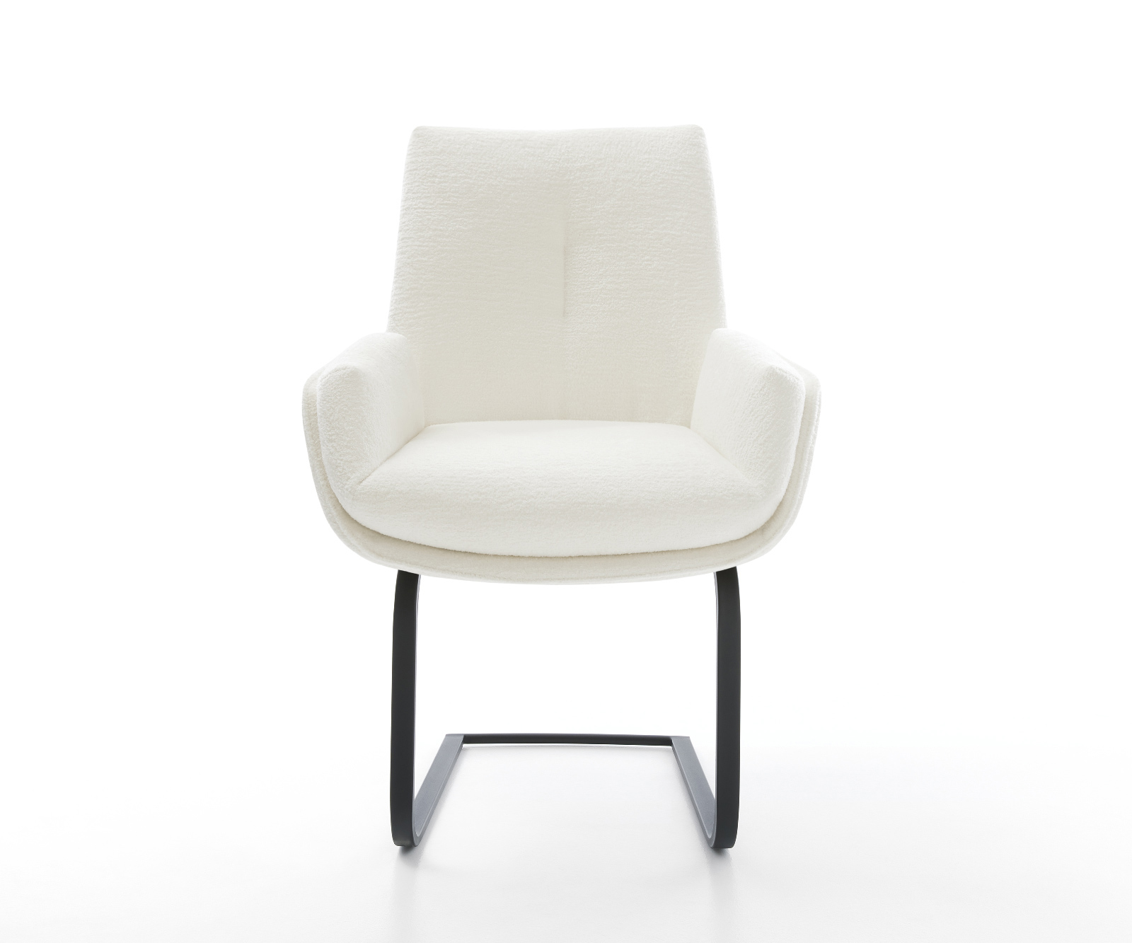 Jídelní židle Clea-Flex bouclé měkký béžová jídelní židle plochá černá - Obrázek 2