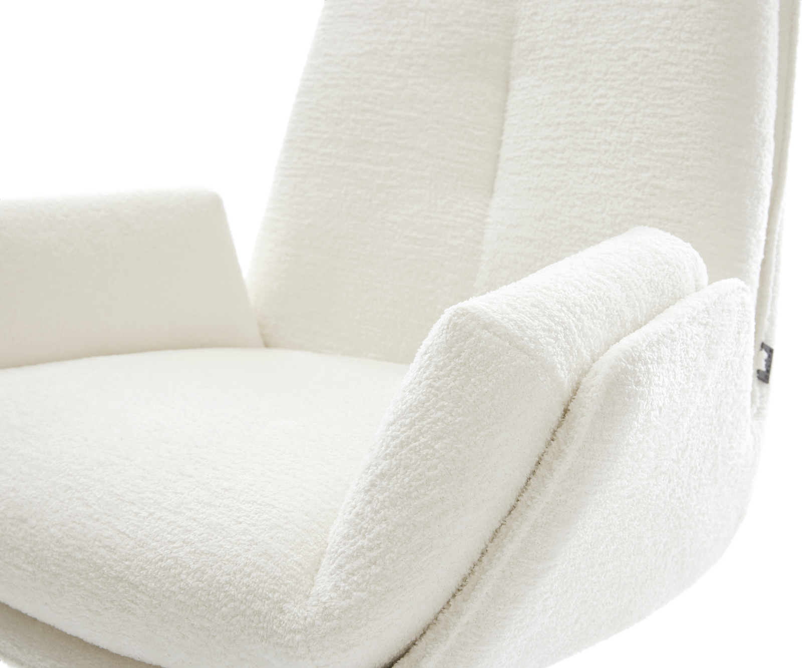 Jídelní židle Clea-Flex bouclé měkký béžová jídelní židle plochá černá - Obrázek 4