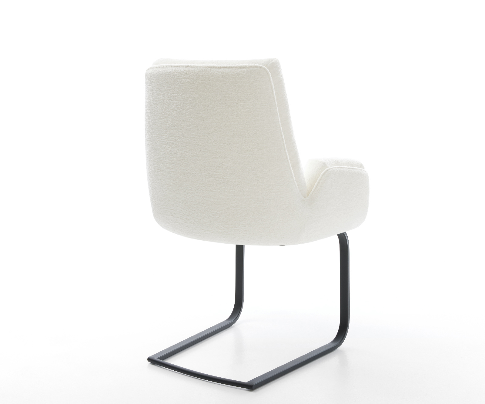 Jídelní židle Clea-Flex bouclé měkký béžová jídelní židle plochá černá - Obrázek 5