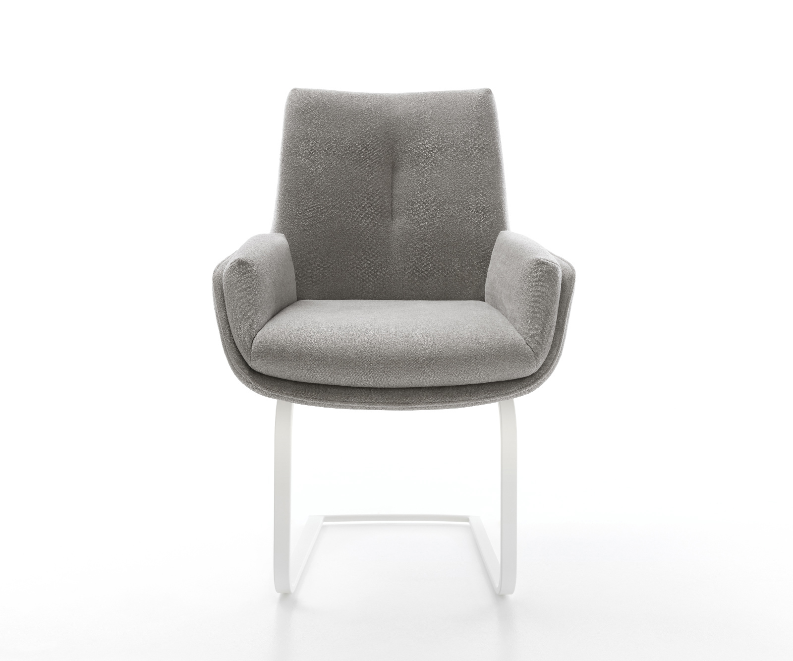 Jídelní židle Clea-Flex látka Měkký šedá jídelní židle plochá bílá - Obrázek 2