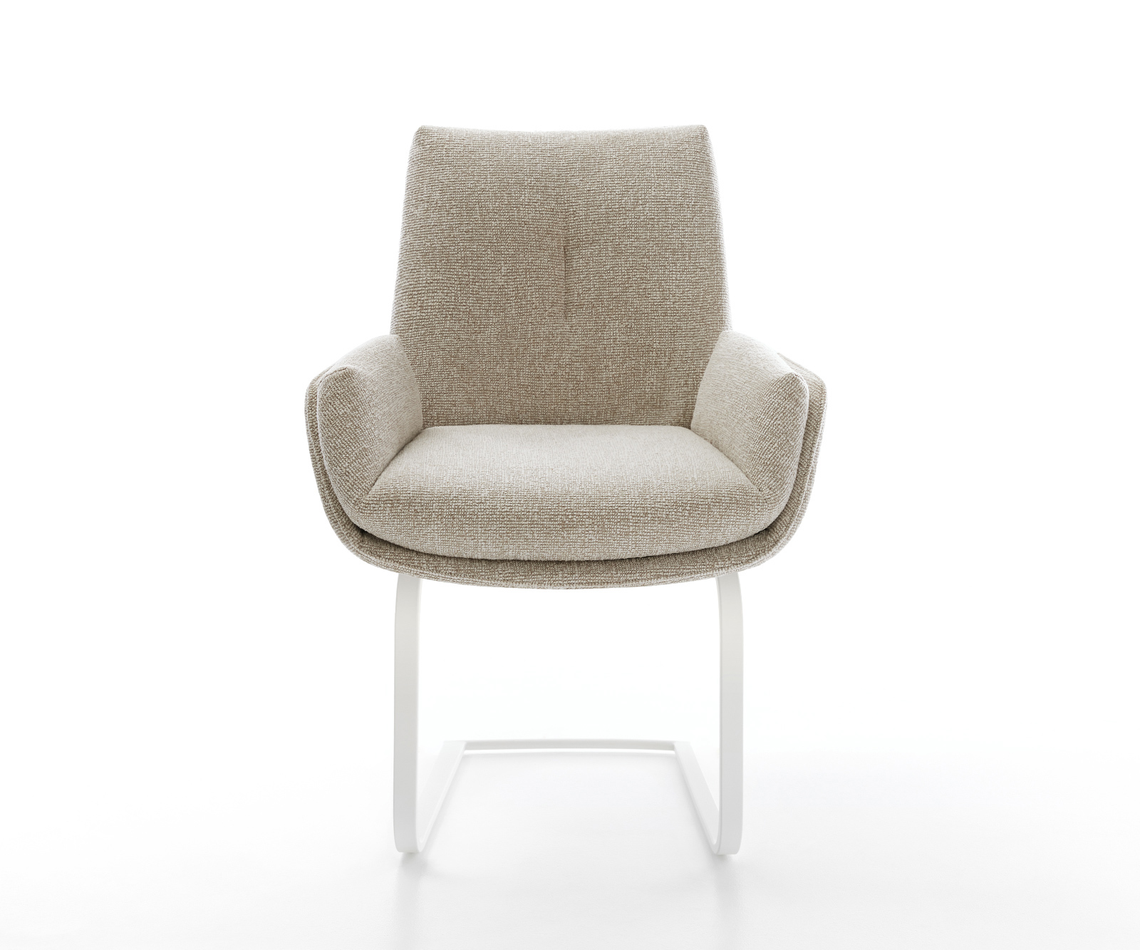 Jídelní židle Clea-Flex látka Měkký béžová jídelní židle plochá bílá - Obrázek 2