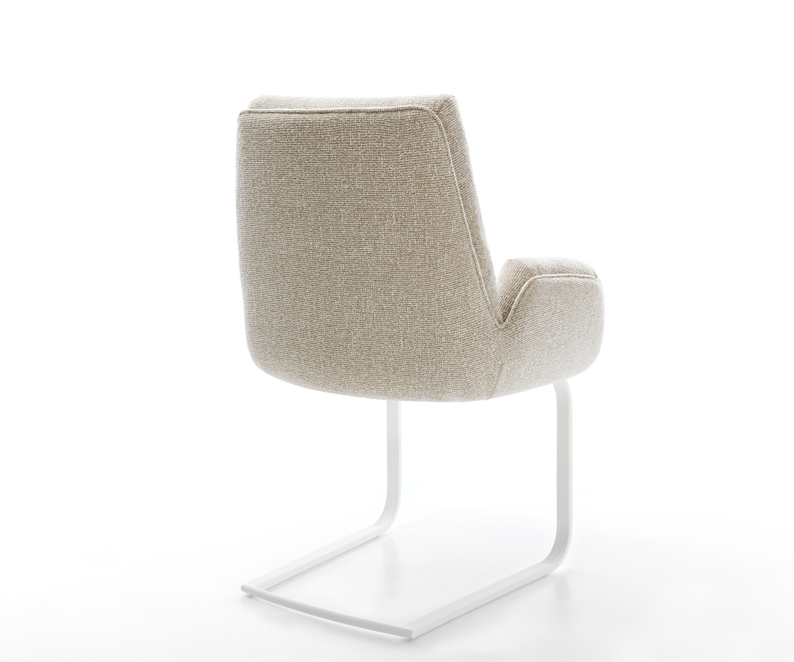 Jídelní židle Clea-Flex látka Měkký béžová jídelní židle plochá bílá - Obrázek 5