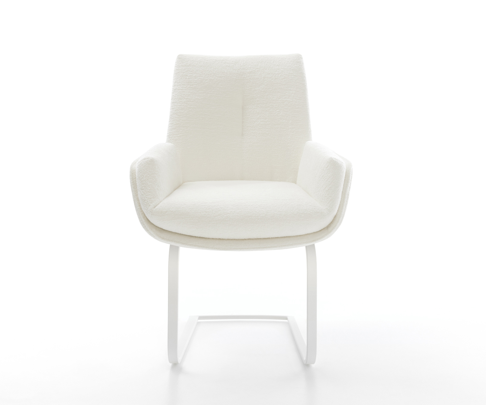 Jídelní židle Clea-Flex bouclé měkký béžová jídelní židle plochá bílá - Obrázek 2