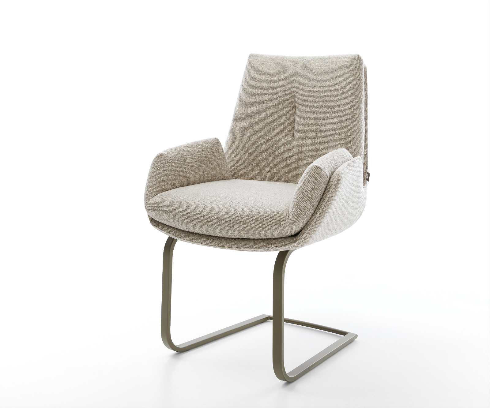 Jídelní židle Clea-Flex látka Měkký béžová jídelní židle plochý Titanová barva