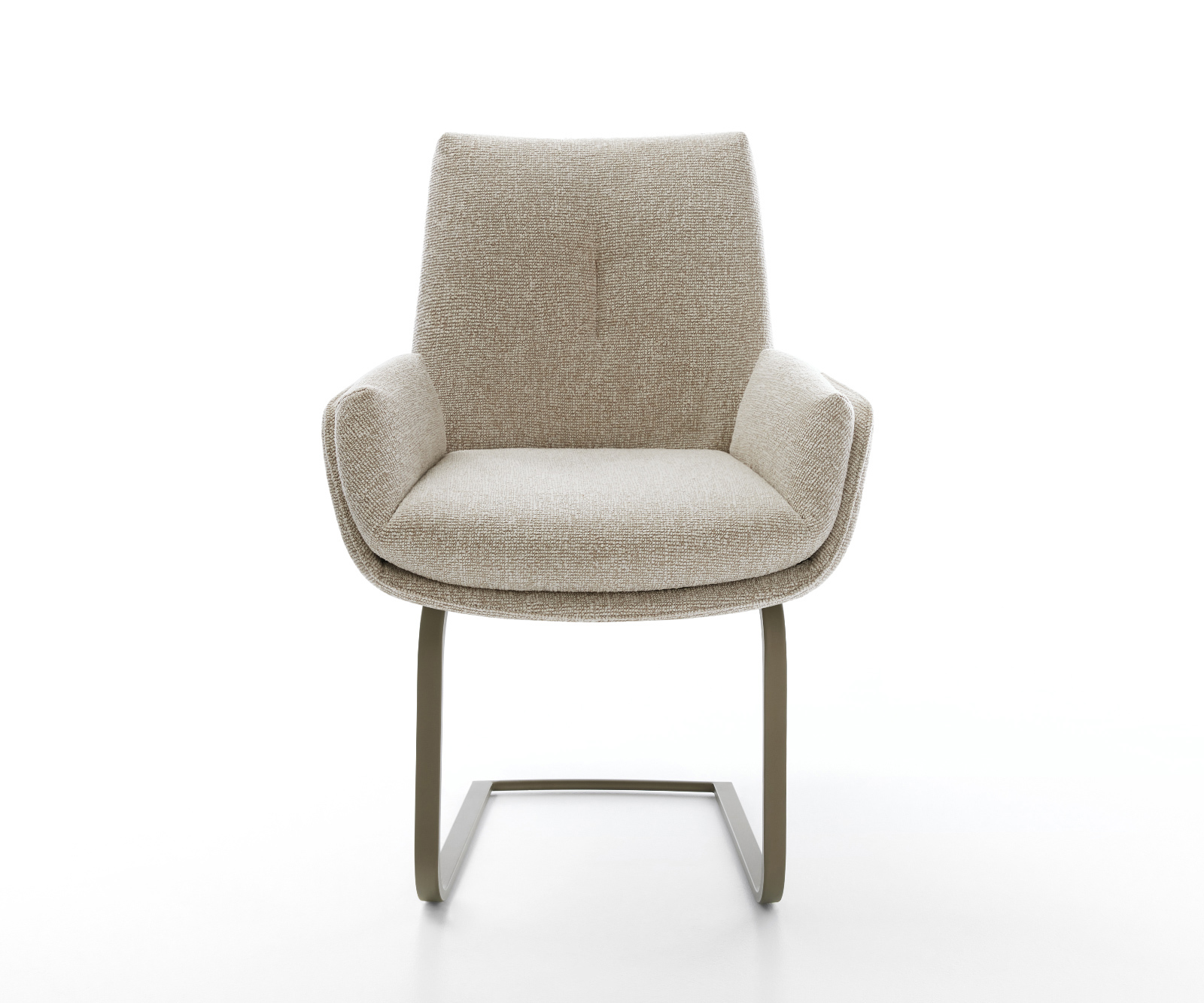 Jídelní židle Clea-Flex látka Měkký béžová jídelní židle plochý Titanová barva - Obrázek 2