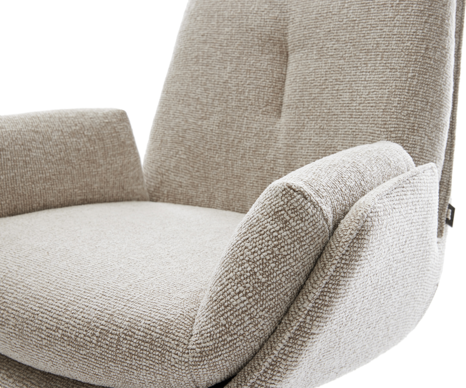 Jídelní židle Clea-Flex látka Měkký béžová jídelní židle plochý Titanová barva - Obrázek 4