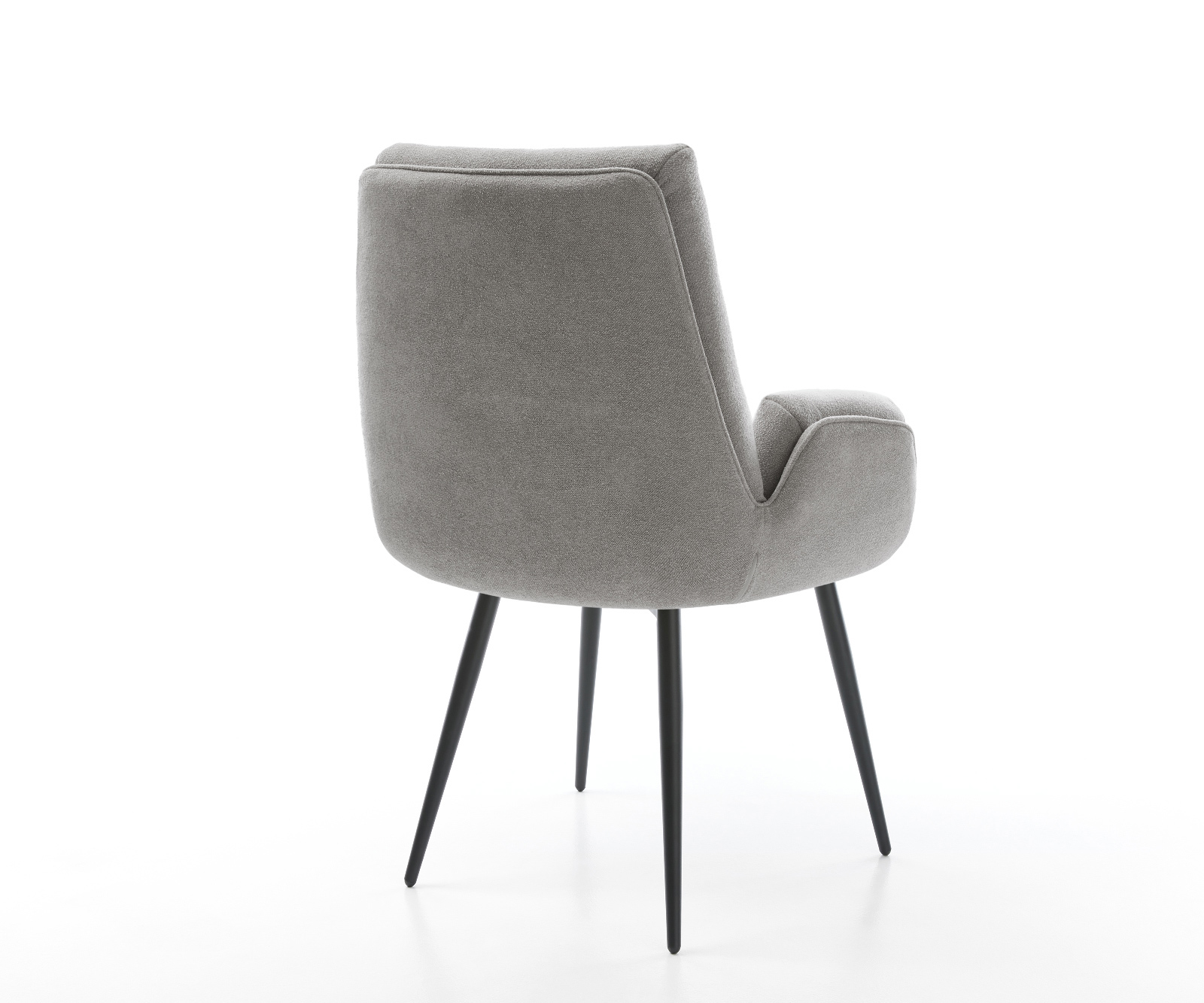 Jídelní židle Clea-Flex strukturovaná látka Měkký šedá 4-nohá zúžená černá - Obrázek 5