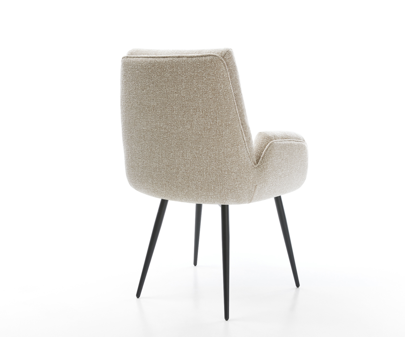 Jídelní židle Clea-Flex tkanina Měkký béžová 4-nohá zúžená černá - Obrázek 5