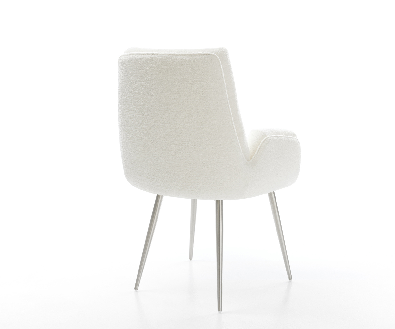 Jídelní židle Clea-Flex bouclé měkký béžová 4-nohá zúžená nerezová ocel - Obrázek 5