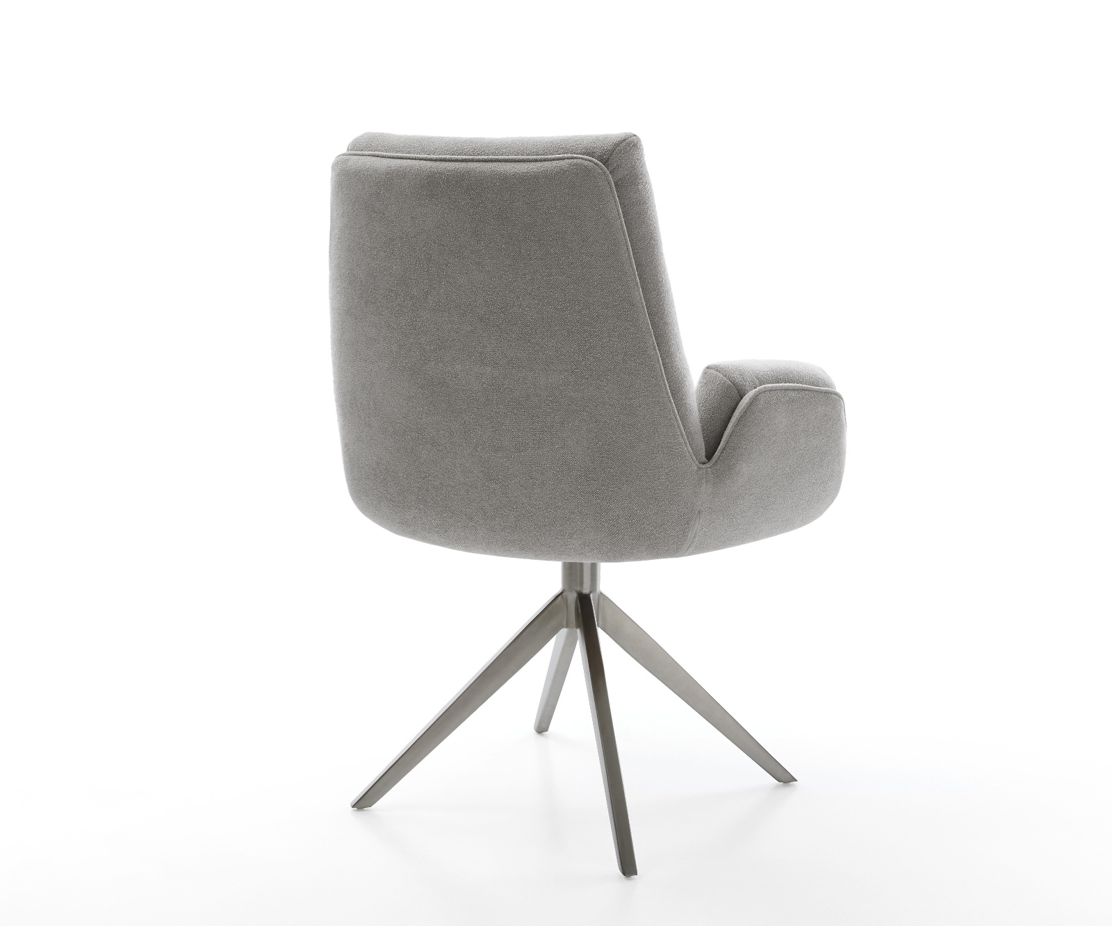 Jídelní židle Clea-Flex látka Měkký šedá křížová podnož široká grafitová 360° otočný houpací funkce - Obrázek 5