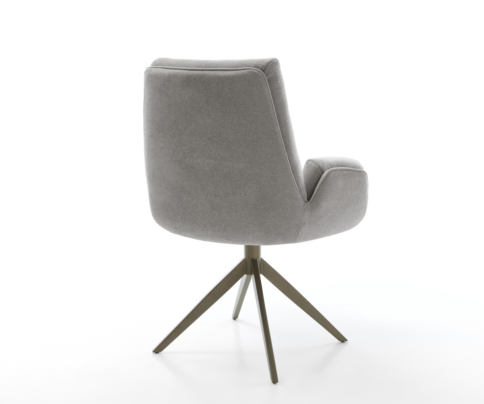 Jídelní židle Clea-Flex látka Měkký šedá křížová podnož široká Titanová barva 360° otočný houpací funkce - Obrázek 5