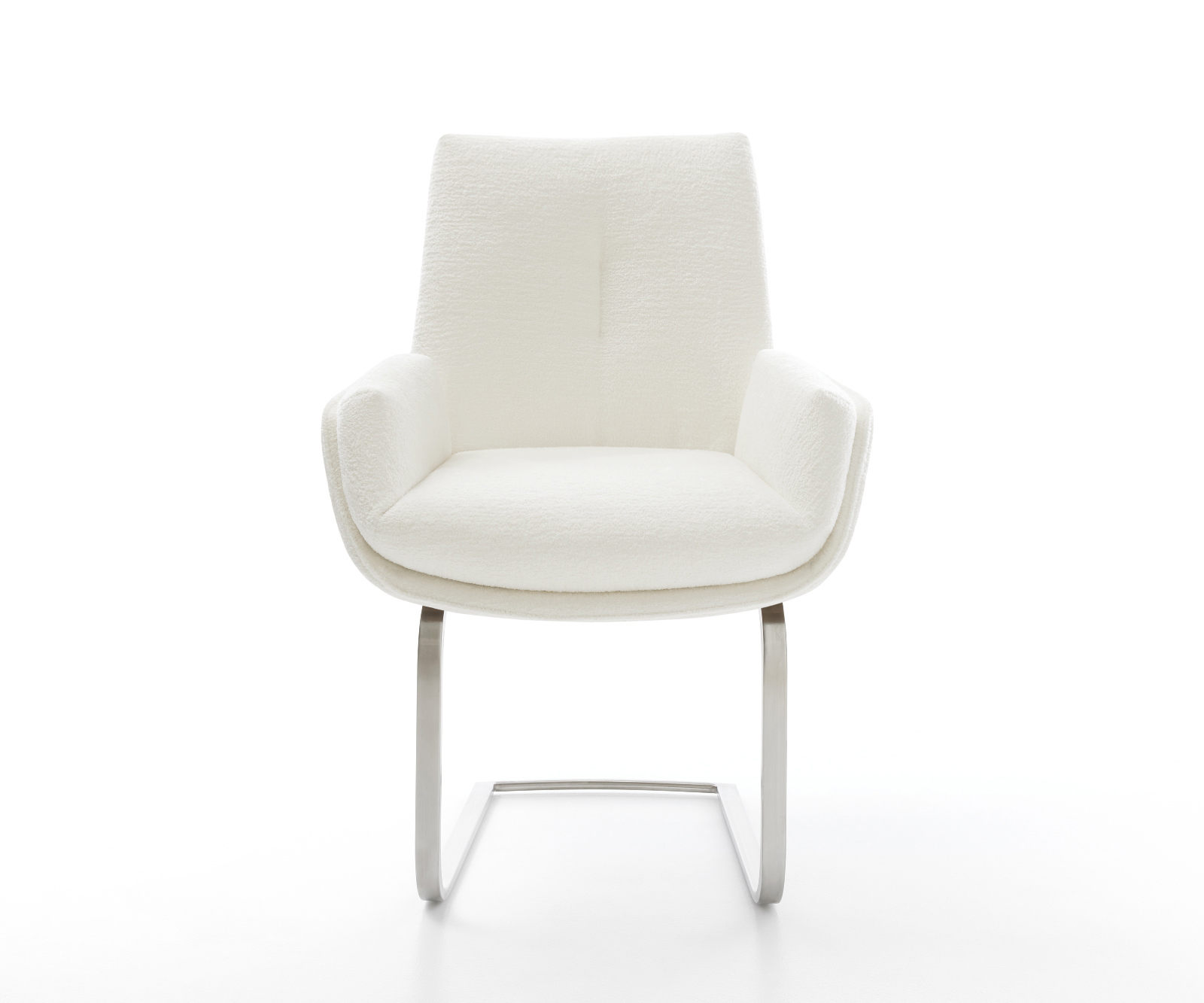 Jídelní židle Clea-Flex bouclé měkký béžová jídelní židle plochý nerezová ocel - Obrázek 2