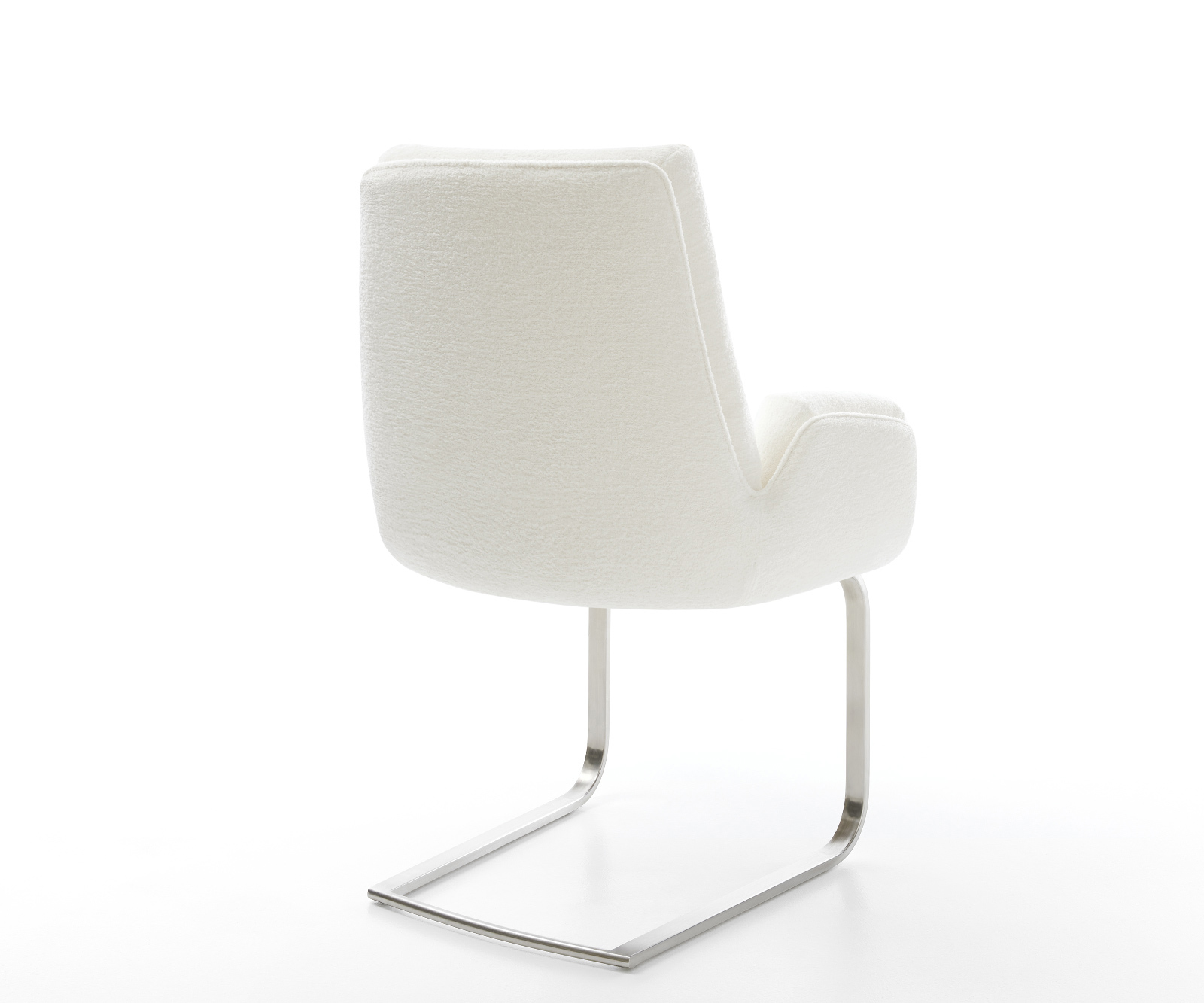 Jídelní židle Clea-Flex bouclé měkký béžová jídelní židle plochý nerezová ocel - Obrázek 5