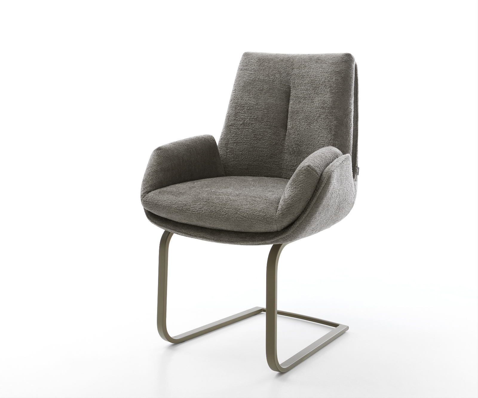 Jídelní židle Clea-Flex bouclé měkký tmavě béžová jídelní židle plochý titanová barva