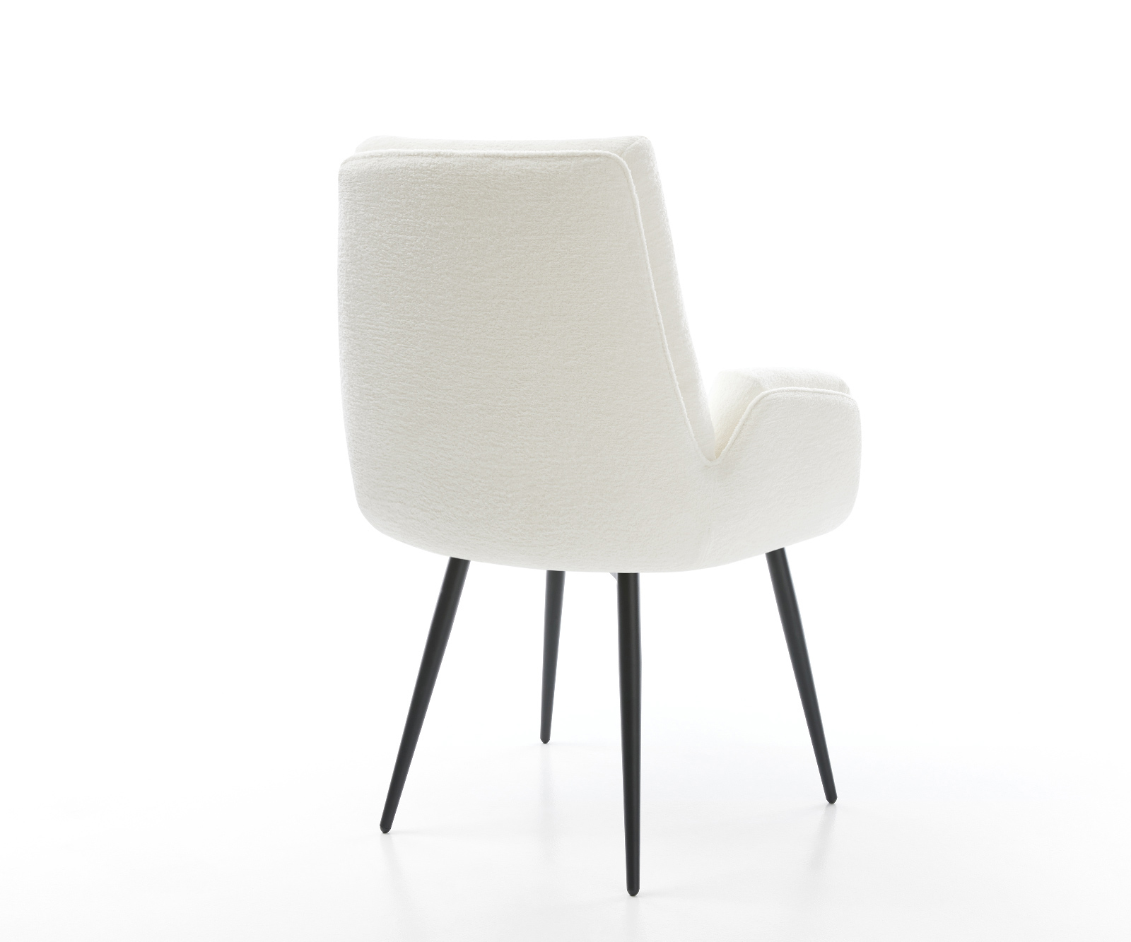 Jídelní židle Clea-Flex bouclé měkký béžová 4-nohá zúžená černá - Obrázek 5