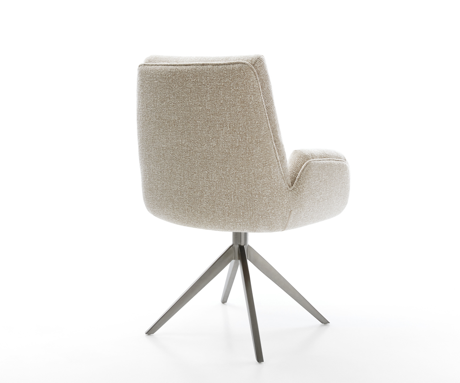 Jídelní židle Clea-Flex látka Měkký béžová křížová podnož široká grafitová 360° otočná houpací funkce - Obrázek 5