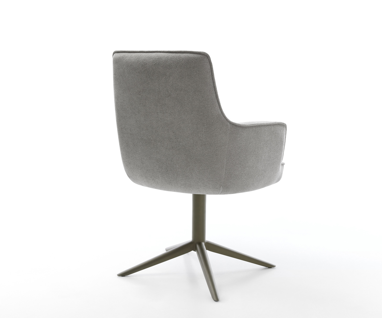 Jídelní židle Heira-Flex s područkami strukturovaná látka Měkký šedá křížová podnož Titanová barva 360° otočný houpací funkce taštičkové pružiny - Obrázek 5