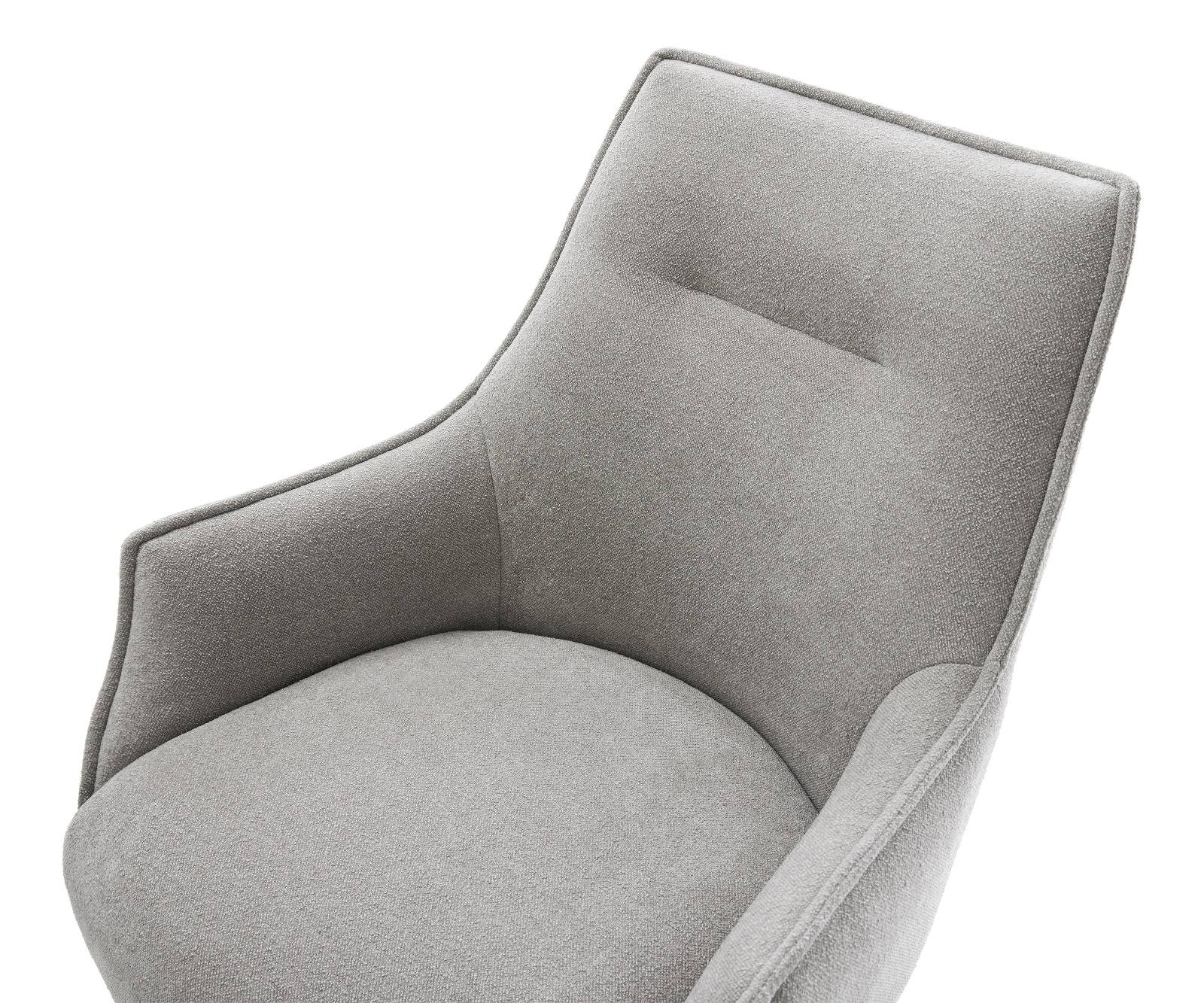 Jídelní židle Alja-Flex s područkami potahová látka Měkký šedá křížová podnož široká grafitová 360° otočná houpací funkce taštičkové pružiny - Obrázek 4