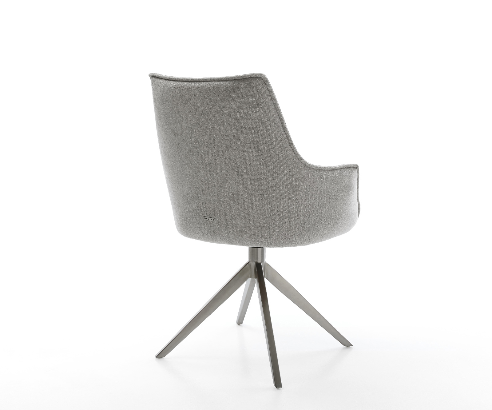 Jídelní židle Alja-Flex s područkami potahová látka Měkký šedá křížová podnož široká grafitová 360° otočná houpací funkce taštičkové pružiny - Obrázek 5