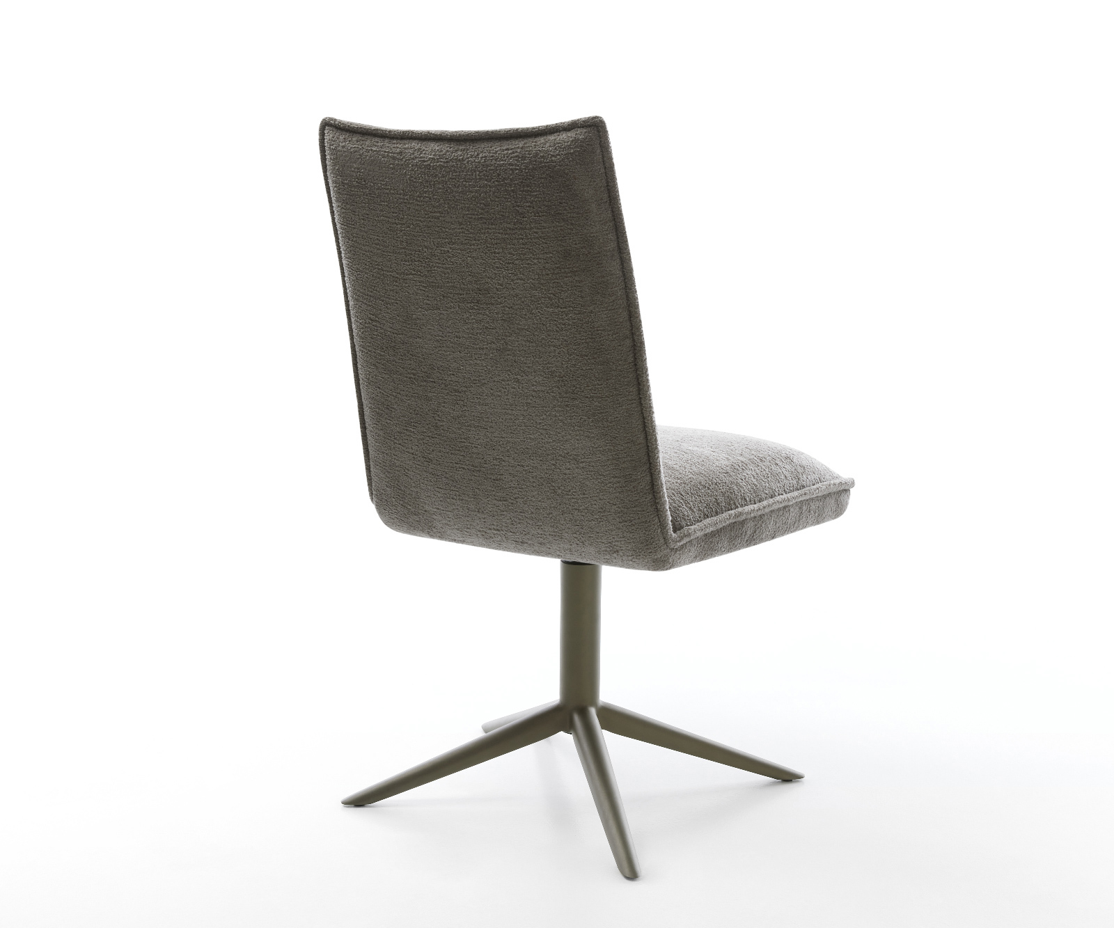 Jídelní židle Lelio-Flex bouclé měkký tmavě béžová křížová podnož titanová barva 360° otočný houpací funkce taštičkové pružiny - Obrázek 5