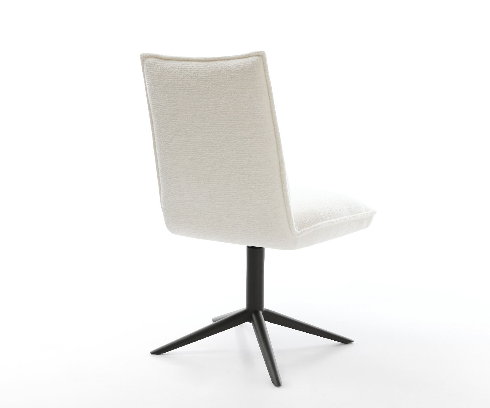 Jídelní židle Lelio-Flex bouclé měkký béžová podnož křížová černá 360° otočný houpací funkce taštičkové pružiny - Obrázek 5