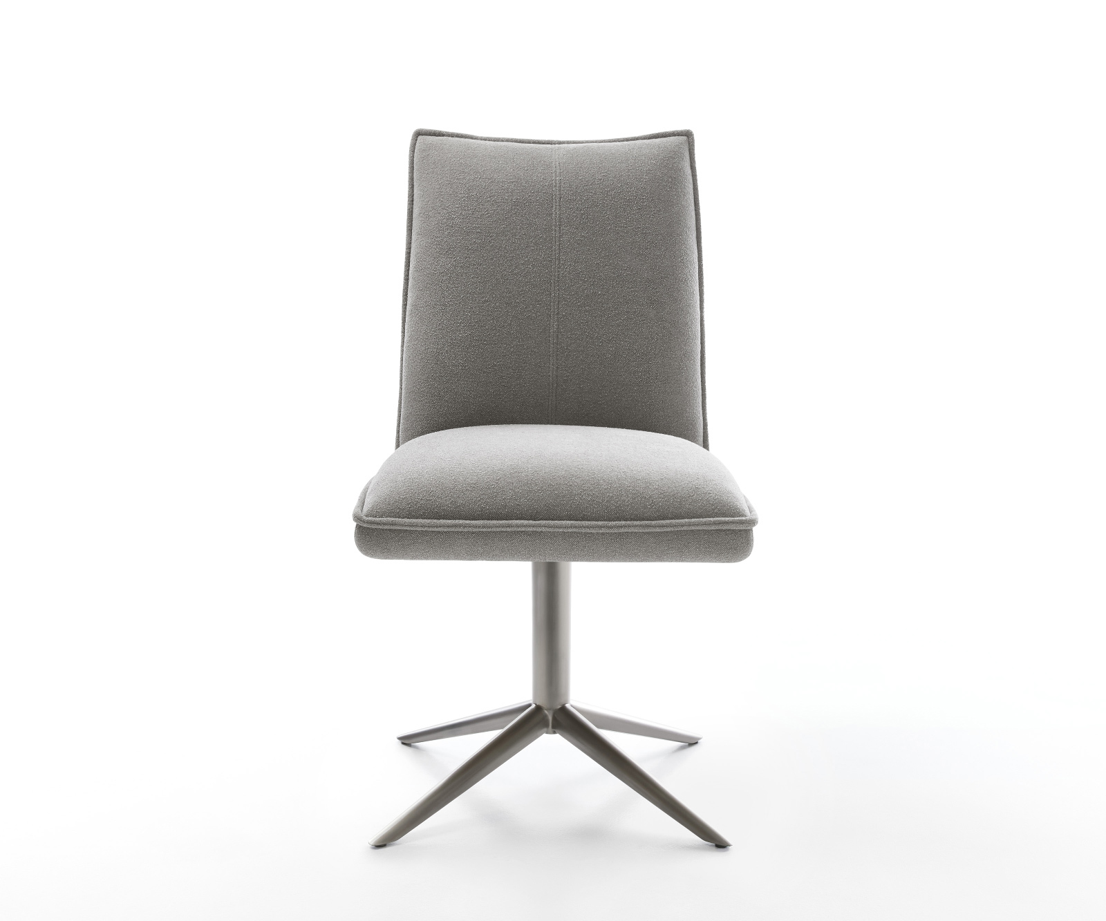 Jídelní židle Lelio-Flex strukturovaná látka Měkký šedá křížová podnož grafit 360° otočný houpací funkce taštičkové pružiny - Obrázek 2