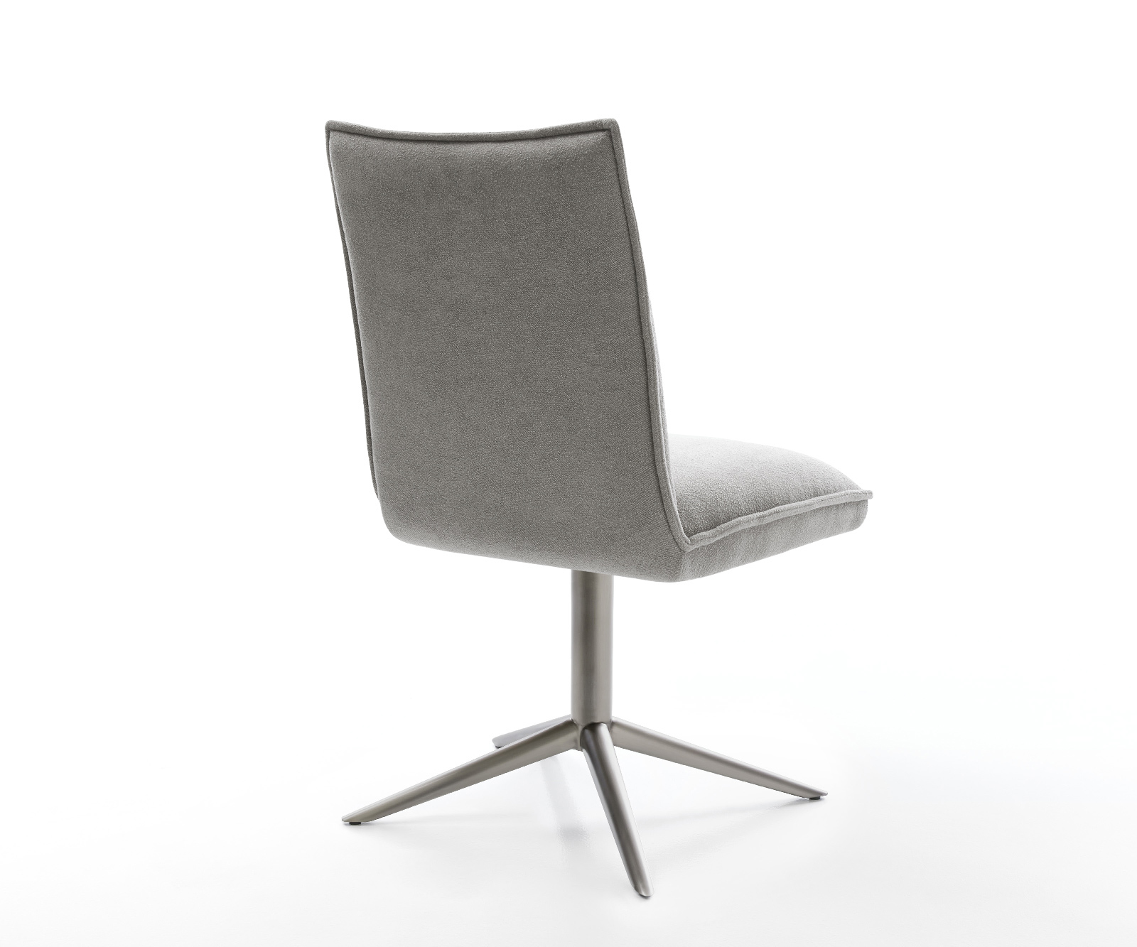 Jídelní židle Lelio-Flex strukturovaná látka Měkký šedá křížová podnož grafit 360° otočný houpací funkce taštičkové pružiny - Obrázek 5