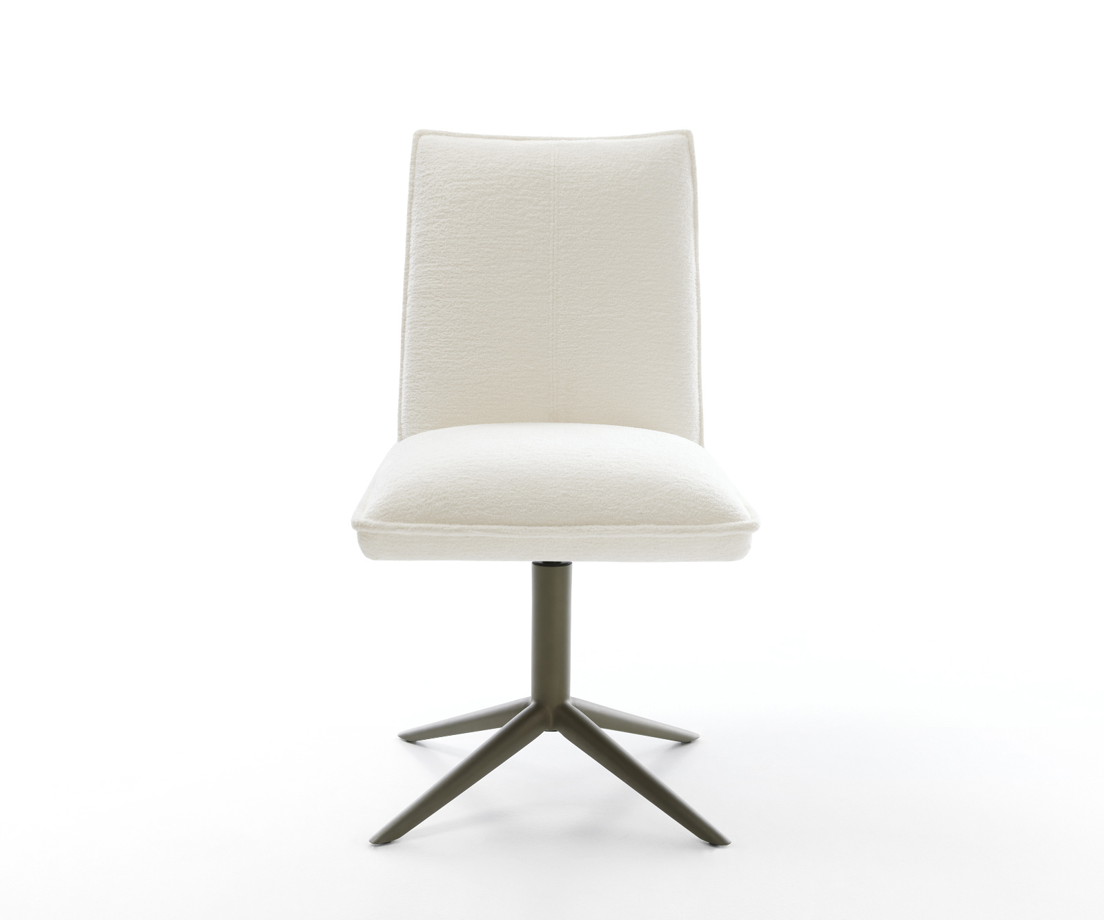 Jídelní židle Lelio-Flex bouclé měkký béžová podnož křížová titanová barva 360° otočný houpací funkce taštičkové pružiny - Obrázek 2