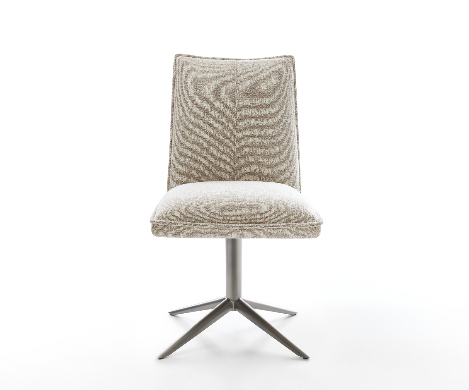 Jídelní židle Lelio-Flex látka Měkký béžová křížová podnož grafit 360° otočný houpací funkce taštičkové pružiny - Obrázek 2