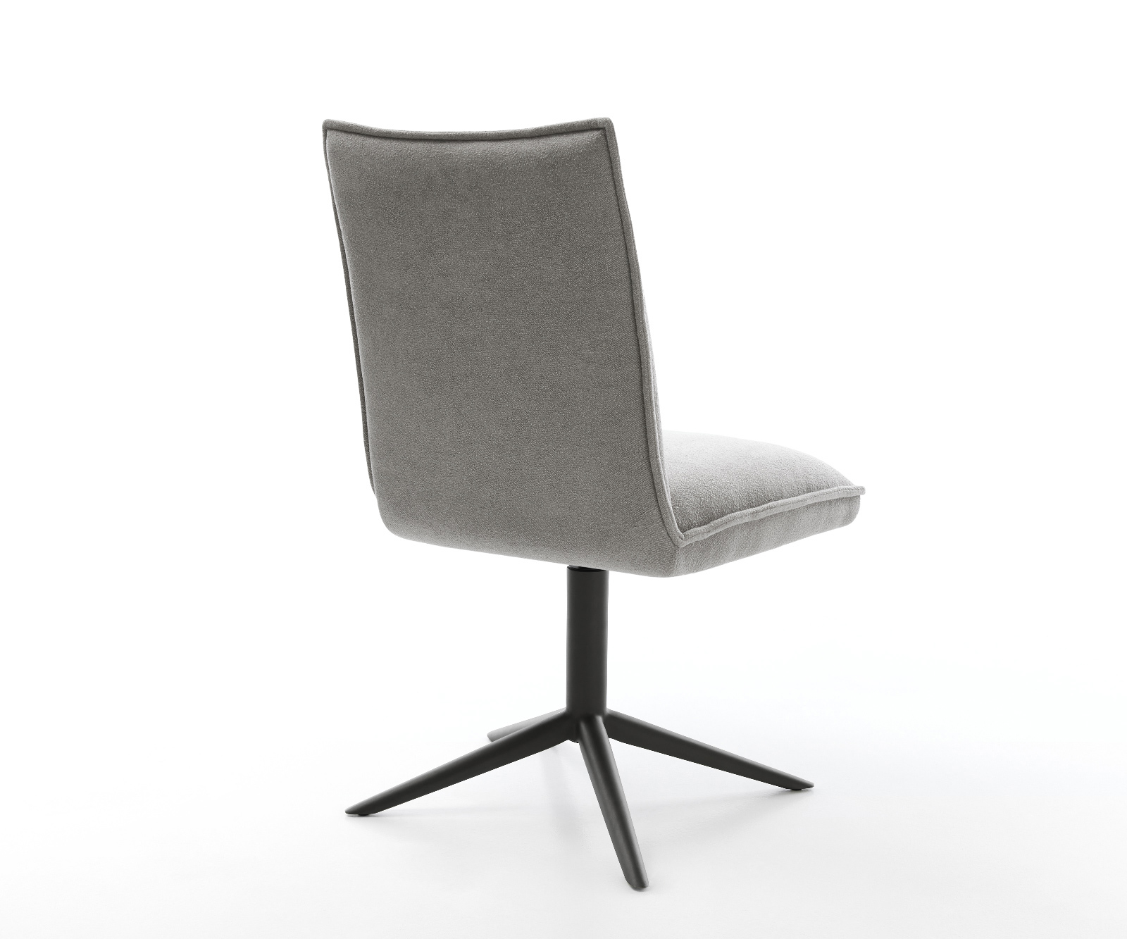 Jídelní židle Lelio-Flex tkanina Měkký šedá křížová podnož černá 360° otočný houpací funkce taštičkové pružiny - Obrázek 5