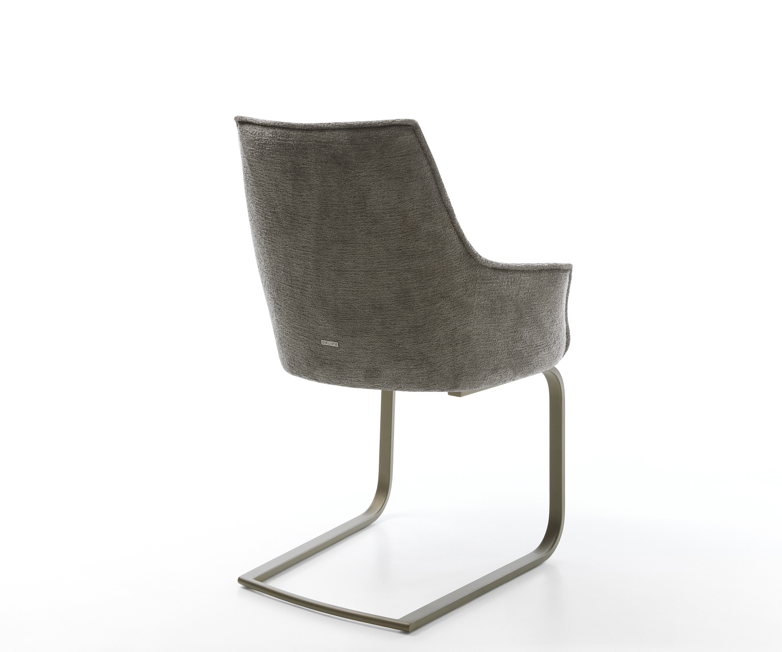 Jídelní židle Alja-Flex s područkami bouclé měkký tmavě béžová konzolová podnož plochý titanová barva taštičkové pružiny - Obrázek 5