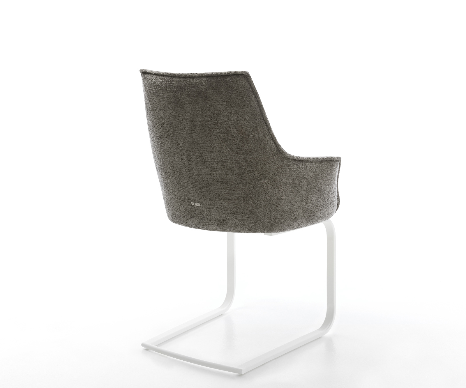 Jídelní židle Alja-Flex s područkami bouclé měkký tmavě béžová jídelní židle plochá bílá taštičkové pružiny - Obrázek 5