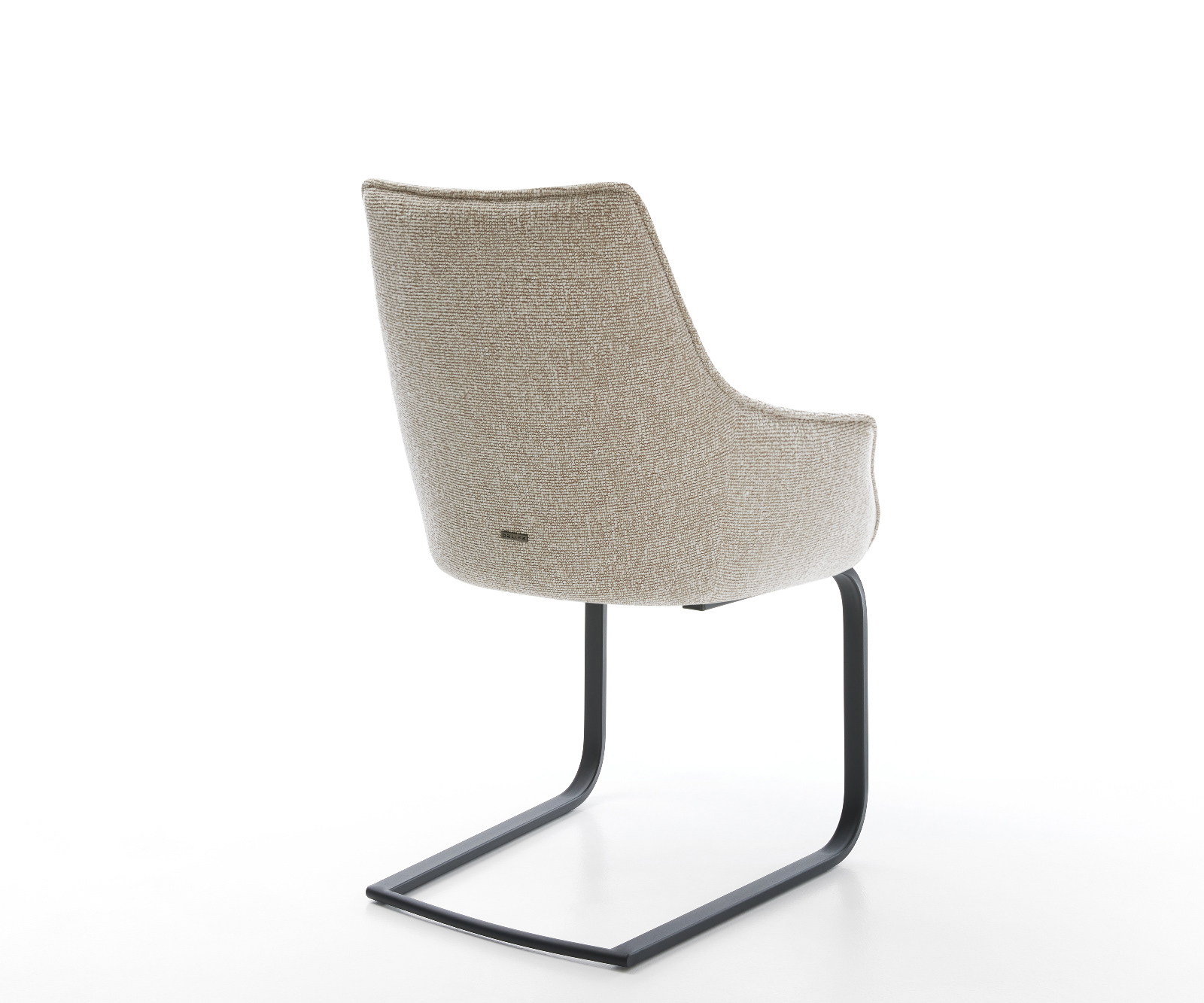 Jídelní židle Alja-Flex s područkami látka Měkký béžová jídelní židle plochá černá taštičkové pružiny - Obrázek 5