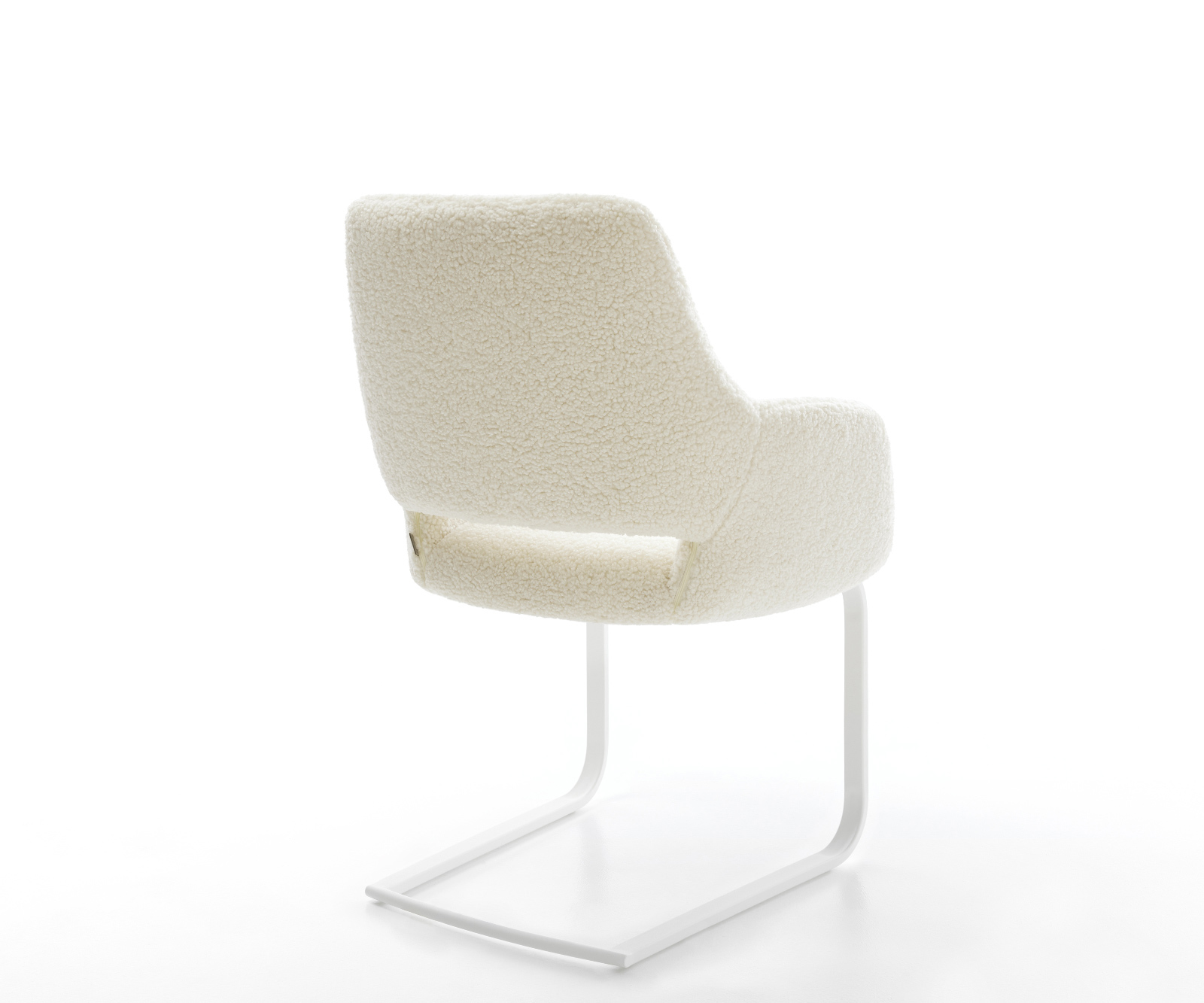 Jídelní židle Yago-Flex s područkami plyšový manšestr béžová jídelní židle plochá bílá taštičkové pružiny - Obrázek 5