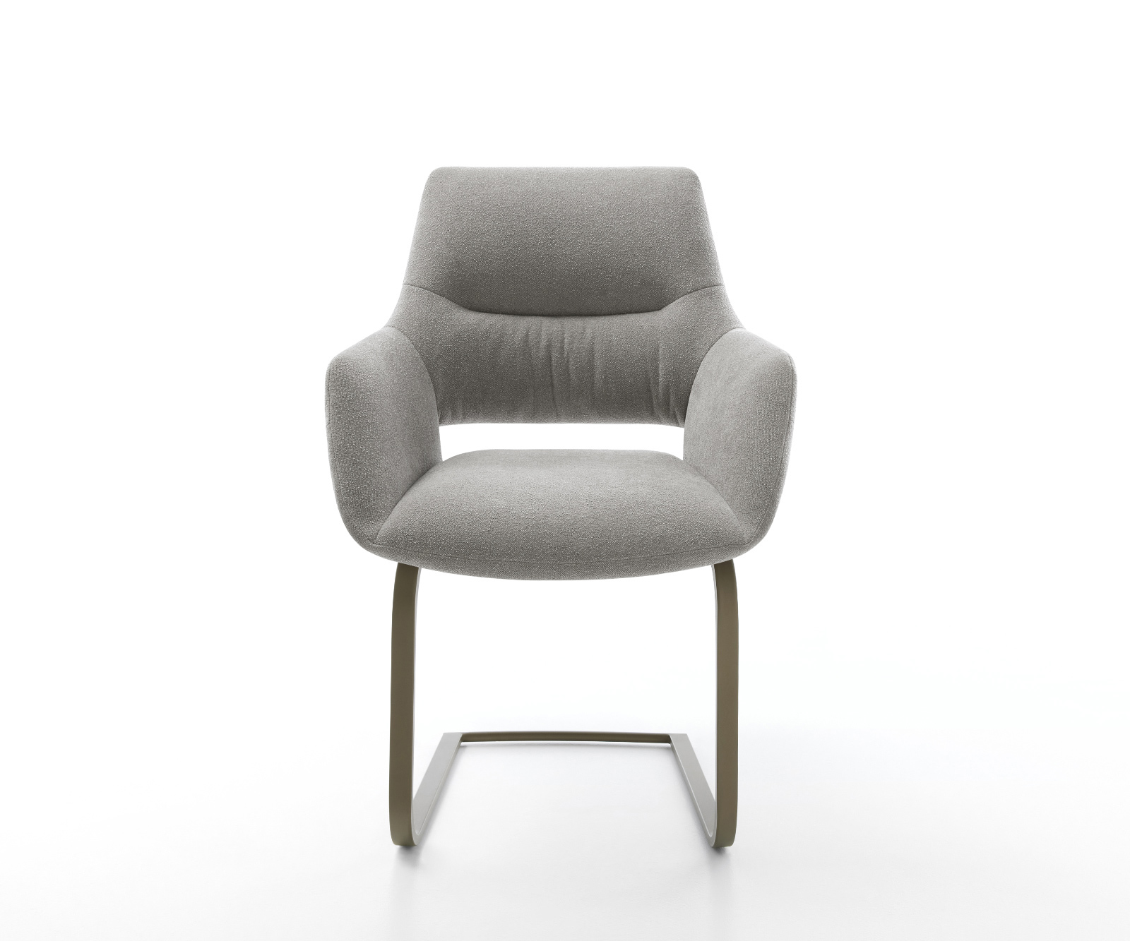 Jídelní židle Yago-Flex s područkami potahová látka Měkký šedá jídelní židle plochá Titanová barva taštičkové pružiny - Obrázek 2