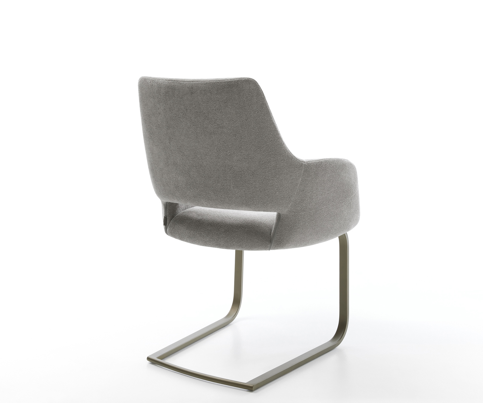 Jídelní židle Yago-Flex s područkami potahová látka Měkký šedá jídelní židle plochá Titanová barva taštičkové pružiny - Obrázek 5