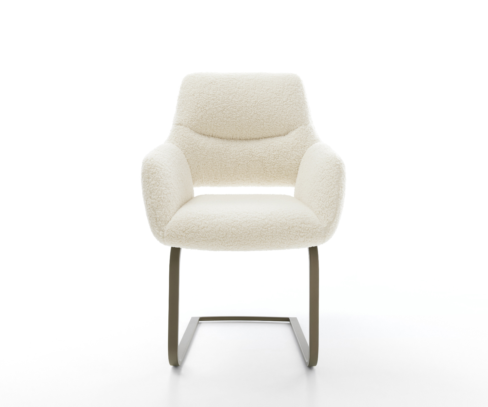 Jídelní židle Yago-Flex s područkami plyšový manšestr béžová jídelní židle plochá titanová barva taštičkové pružiny - Obrázek 2