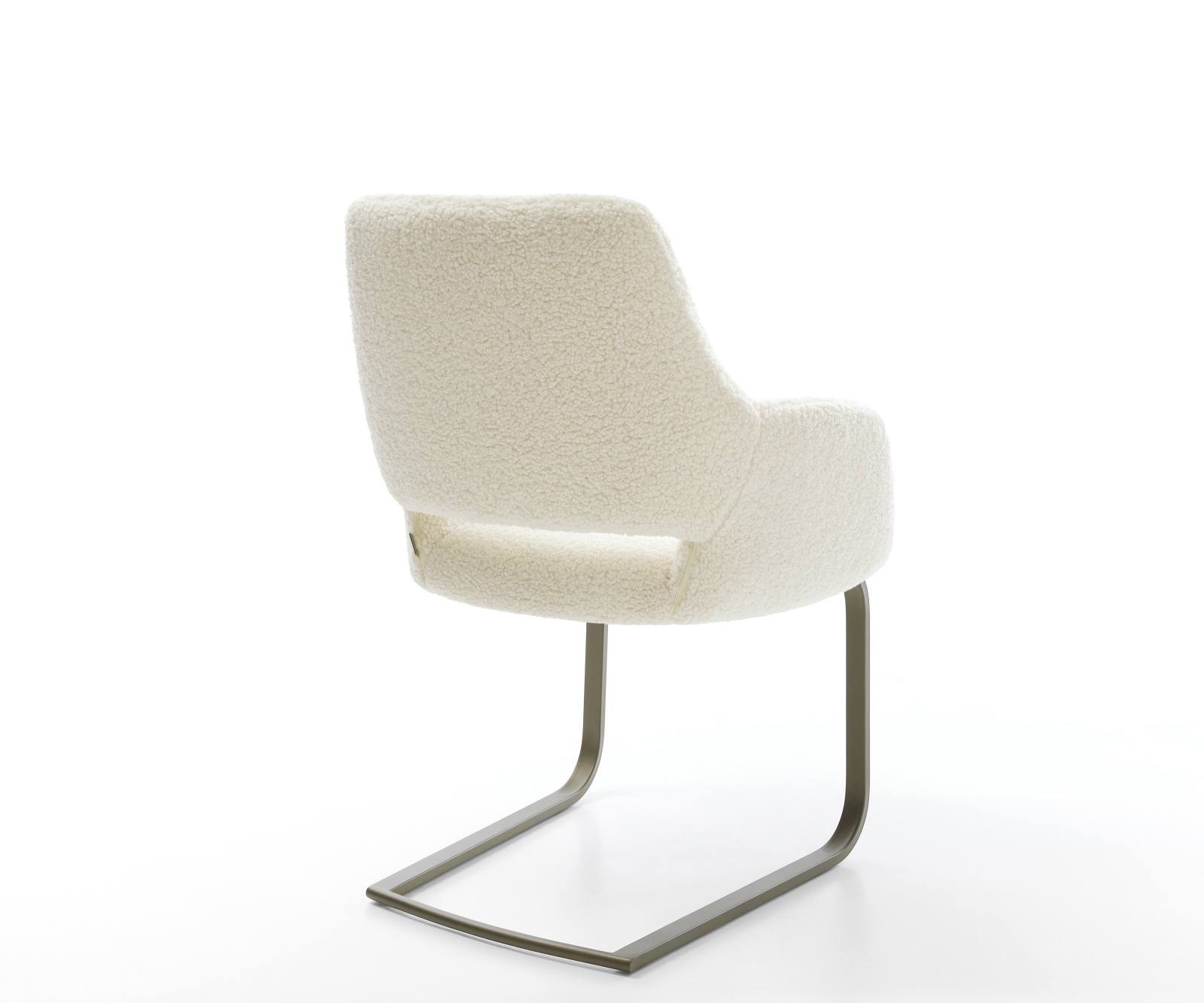 Jídelní židle Yago-Flex s područkami plyšový manšestr béžová jídelní židle plochá titanová barva taštičkové pružiny - Obrázek 5