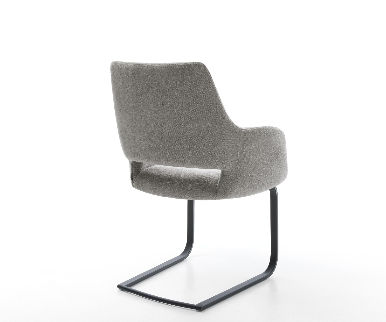 Jídelní židle Yago-Flex s područkami potahová látka Měkký šedá jídelní židle plochá černá taštičkové pružiny - Obrázek 5